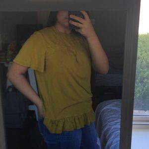 Green art class shirt.